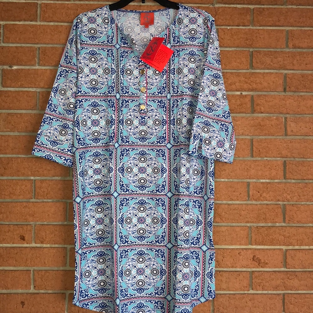 💙TRACY NEGOSHIAN💙LEXI DRESS IN COBBLESTONE BLUE